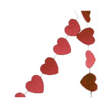 String Slinger Hartjes Rood