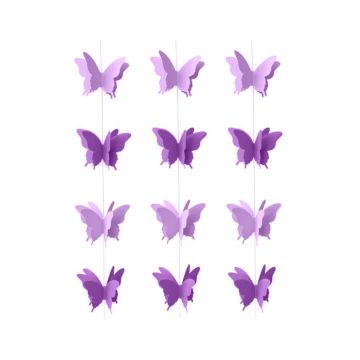 String Versiering Vlinder 3D Paars