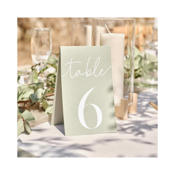 Tafelnummers 1-12 Sage Groen Ginger Ray 