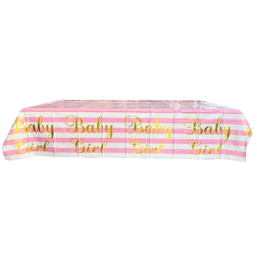 Tafelkleed Baby Girl Stripes & Dots 