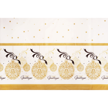 Tafelkleed Season's Greetings & Gold Stars - 137x274cm 