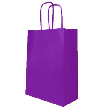 Papieren Tasje Paars (10st)