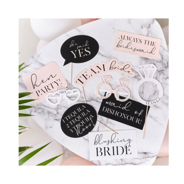 Photobooth Props Hen Party Ginger Ray (10st)