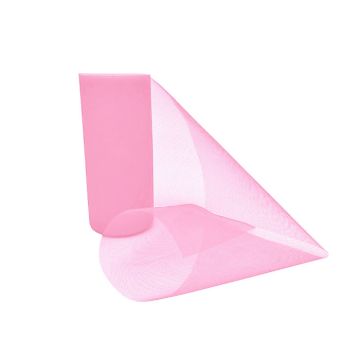 Roze tule rol 15cm breed en 22 meter lang voor decoratie en strikken