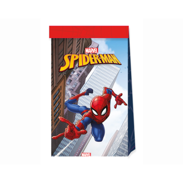Papieren Uitdeelzakjes Spider-Man (4st)