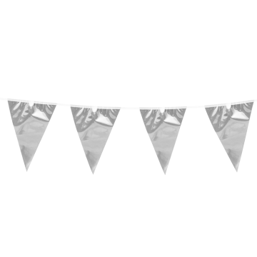 Vlaggenlijn Metallic Zilver