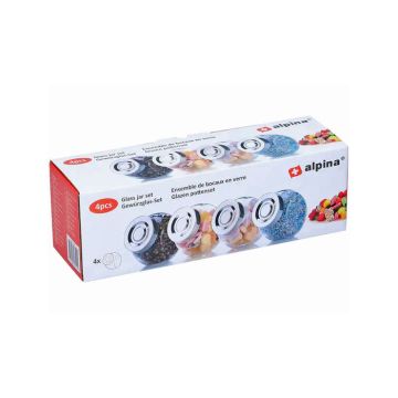 Glazen Pottenset (4st) 