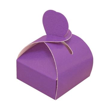 Vouwdoos Hart Relief Paars 