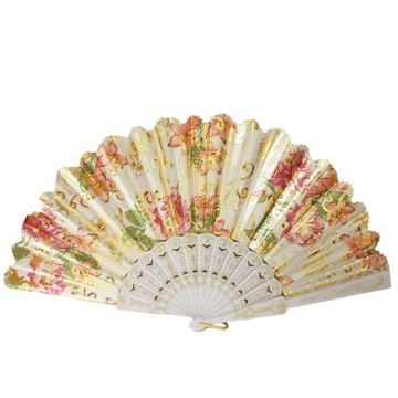 Waaier Shiny Blossom Wit