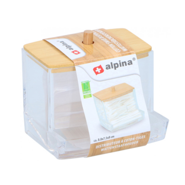 Alpina Wattenstaafhouder met Bamboe Deksel