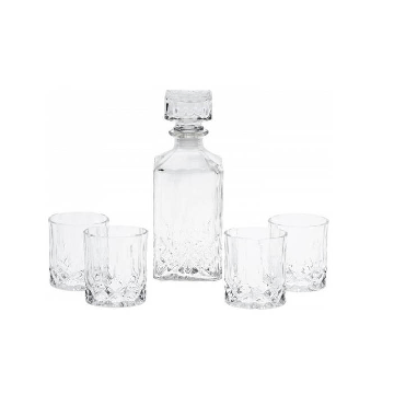 Whiskey Karaf Set met 4 glazen 
