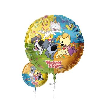 Folieballon Woezel en Pip
