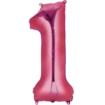 HELIUM Fballon 1 Roze XL (alleen afhalen)