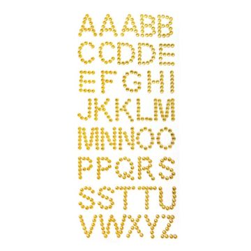 Strass Letters Goud XL (40st)