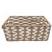 Mand Rechthoek Groot Bruin/Wit 