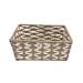Mand Rechthoek Middel Bruin/Wit 