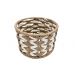 Mand Rond Klein Bruin/Wit (15cm)