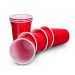 Rode plastic bekers van 400 ml, set van 50 stuks, ideaal voor feesten en evenementen.