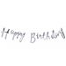 'Happy Birthday' Garland Zilver