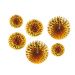 Deco Waaiers Metallic Goud 6dlg