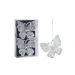 Hangdeco Vlinder Glitter Zilver (2st)