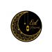 Stickers Eid Mubarak zwart met goud
