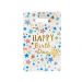 Uitdeelzakjes 'Happy Birthday' Metallic Blauw - 12 Stuks