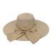 Zomerhoed met strik Dames Beige