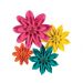 Papieren 3D Bloemen Decoratieset - 4 stuks