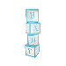 XL BABY Deco Blokken Blauw (4st)