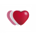 Ballon Hart Rood-Wit-Roze - 10 stuks
