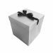 Cadeaudoos Zilver + Zwarte Strik 22cm