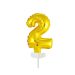 Folieballon Caketopper Cijfer 2 Goud