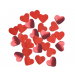 Zijdevloei confetti hartjes rood