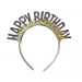 Glitter Diadeem Happy Birthday Zilver