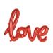 Folieballon 'love' Rood