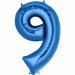 Folieballon 9 Blauw XL