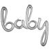 Folieballon 'baby' Zilver