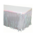 Folie Fringe Tafelrok Parelmoer Wit (275x74cm)