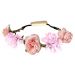 Haarband Bloemen Creme & Neonroze