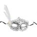 Masker Pailletten & Veren Zilver