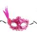 Masker Pailletten & Veren Fuchsia