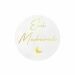 Sticker Eid Mubarak wit met goud