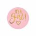 Stickers It's A Girl! Roze/Goud (24st) 