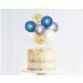 Taarttopper Ballonnen Blauw/Zilver