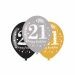 Ballonnen 21 Happy Birthday Sparkling (6st)