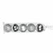 Kerstballen Zilver 80mm (5st)