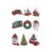 Hangdeco Kerstfiguur - 9cm - 9 stuks