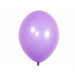 Paarse latex ballonnen, volledig opgeblazen tot 29 cm, verpakt per 50 stuks.
