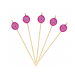 Cocktailprikkers Candy Swirl Hout Roze (24st)